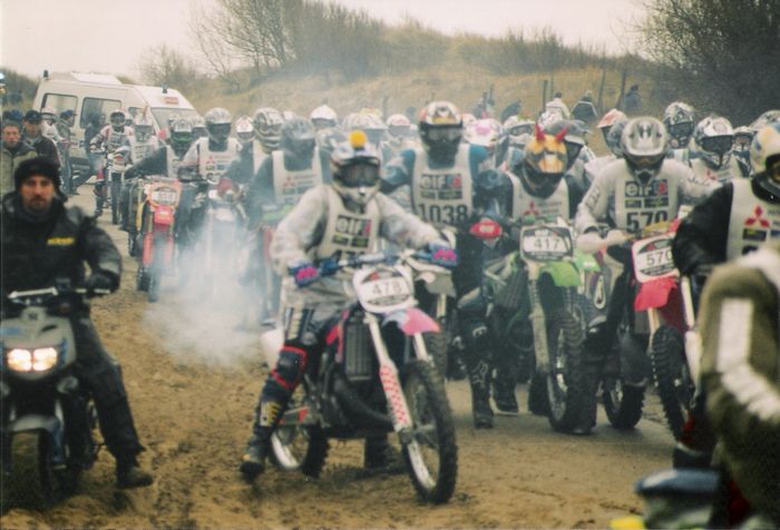 arrive sur la plage du touquet pour les 1000 motards